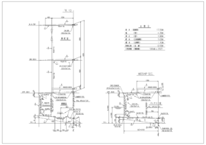 ○19GTバンカー船 中央部断面図